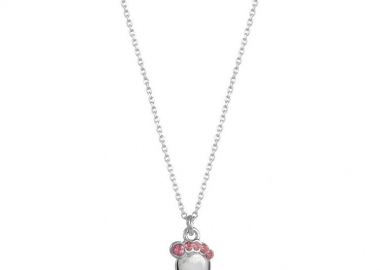 Κολιέ Από Ασήμι 925 Επιπλατινωμένο Με Πατουσάκι EX17027 - AMOR AMOR - 
