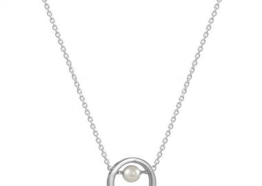 Κολιέ Από Ασήμι 925 Επιπλατινωμένο Με Πέταλο EX18628 - AMOR AMOR - 