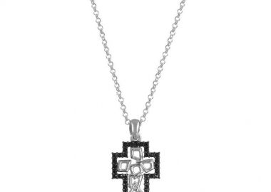 Κολιέ Από Ασήμι 925 Επιπλατινωμένο Με Σταυρό EX10963 - AMOR AMOR - 