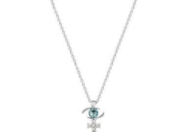 Κολιέ Από Ασήμι 925 Επιπλατινωμένο Με Σταυρό Και Ματάκι EX16559 - AMOR AMOR - 