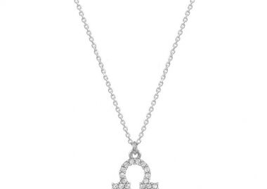 Κολιέ Από Ασήμι 925 Επιπλατινωμένο Με Το Ζώδιο Του Ζυγού EX16527 - AMOR AMOR - 