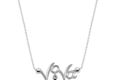 Κολιέ Από Ασήμι 925 Επιπλατινωμένο Νονά Με Σταυρό EX18601 - AMOR AMOR - 