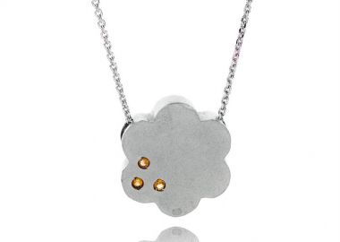 Κολιέ από ασήμι 925 γυναικείο με αλυσίδα με πέτρες ζιργκόν -  - 