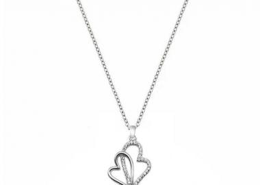 Κολιέ Από Ασήμι 925 Με Καρδιά Από Ζιργκόν DM11453 - AMOR AMOR - 