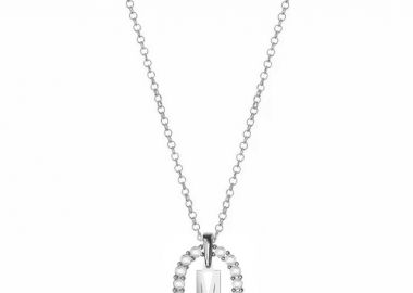 Κολιέ Από Ασήμι 925 Με Μονόγραμμα Και Μαργαριτάρια Swarovski EX15354 - AMOR AMOR - 