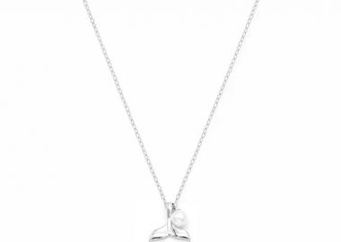 Κολιέ Από Ασήμι 925 Με Ουρά Φάλαινας Και Μαργαριτάρι SS12340 - AMOR AMOR - 