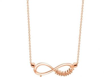 Κολιέ Από Ασήμι 925 Ροζ Επιχρυσωμένο 'Mama' Σε Άπειρο Με Σταυρό EX17056 - AMOR AMOR - 