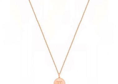 Κολιέ Από Ασήμι 925 Ροζ Επιχρυσωμένο 24Κ Με Το Ζώδιο Των Διδύμων DM11500 - AMOR AMOR - 