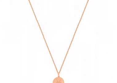 Κολιέ Από Ασήμι 925 Ροζ Επιχρυσωμένο 24Κ Με Το Ζώδιο Του Ιχθύ DM11527 - AMOR AMOR - 