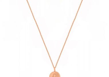 Κολιέ Από Ασήμι 925 Ροζ Επιχρυσωμένο 24Κ Με Το Ζώδιο Του Λέοντα DM11506 - AMOR AMOR - 