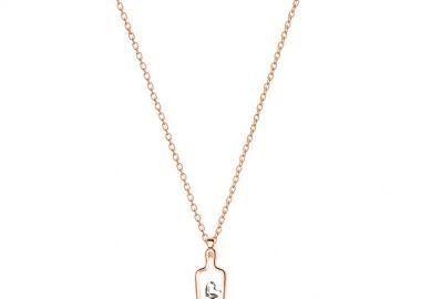 Κολιέ Από Ασήμι 925 Ροζ Επιχρυσωμένο Με Καρδιές Swarovski Κόκκινες EX15411 - AMOR AMOR - 