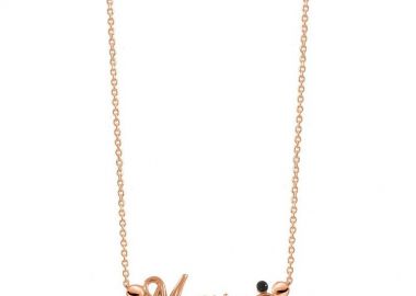 Κολιέ Από Ασήμι 925 Ροζ Επιχρυσωμένο Με Μαμά EX17114 - AMOR AMOR - 