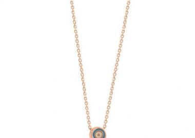 Κολιέ Από Ασήμι 925 Ροζ Επιχρυσωμένο Με Ματάκι EX16974 - AMOR AMOR - 