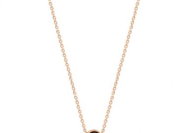 Κολιέ Από Ασήμι 925 Ροζ Επιχρυσωμένο Με Ματάκι Και Σταυρό EX16964 - AMOR AMOR - 