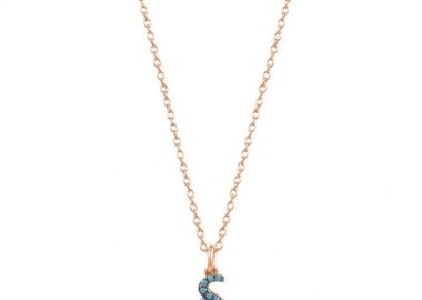 Κολιέ Από Ασήμι 925 Ροζ Επιχρυσωμένο Με Μονόγραμμα δ SU16464 - AMOR AMOR - 