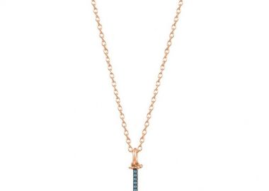 Κολιέ Από Ασήμι 925 Ροζ Επιχρυσωμένο Με Μονόγραμμα ι SU16470 - AMOR AMOR - 