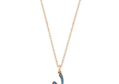 Κολιέ Από Ασήμι 925 Ροζ Επιχρυσωμένο Με Μονόγραμμα ν SU16482 - AMOR AMOR - 