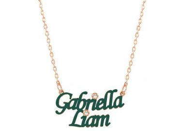 Κολιέ Από Ασήμι 925 Ροζ Επιχρυσωμένο Με Ονόματα Από Σμάλτο Και Ζιρκόν PE70332 - AMOR AMOR - 