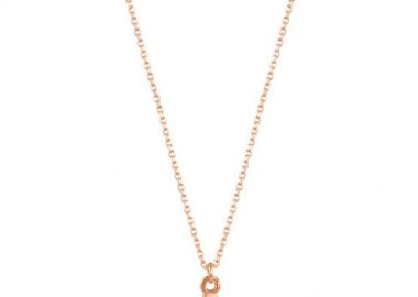 Κολιέ Από Ασήμι 925 Ροζ Επιχρυσωμένο Με Σταυρό EX17035 - AMOR AMOR - 