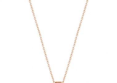 Κολιέ Από Ασήμι 925 Ροζ Επιχρυσωμένο Με Σταυρό EX18448 - AMOR AMOR - 