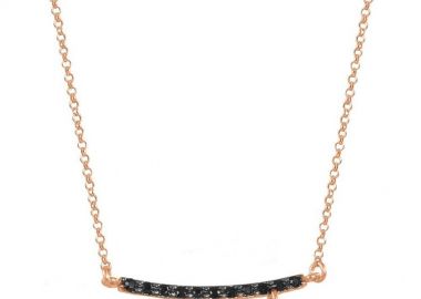 Κολιέ Από Ασήμι 925 Ροζ Επιχρυσωμένο Με Σταυρό EX18570 - AMOR AMOR - 