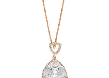 Κολιέ Από Ασήμι 925 Ροζ Επιχρυσωμένο Με Swarovski EX10902 - AMOR AMOR - 