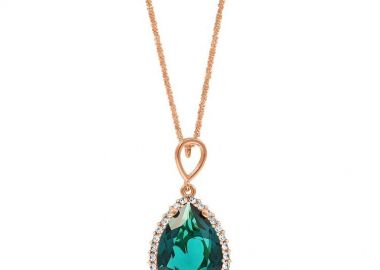 Κολιέ Από Ασήμι 925 Ροζ Επιχρυσωμένο Με Swarovski EX10920 - AMOR AMOR - 