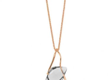 Κολιέ Από Ασήμι 925 Ροζ Επιχρυσωμένο Με Swarovski EX10931 - AMOR AMOR - 