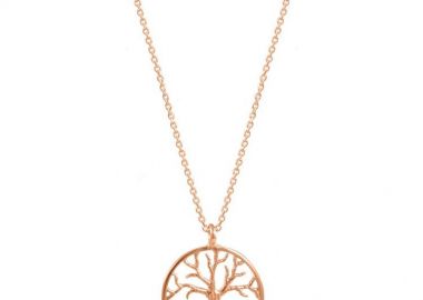 Κολιέ Από Ασήμι 925 Ροζ Επιχρυσωμένο Με Το Δέντρο Της Ζωής EX18466 - AMOR AMOR - 