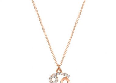 Κολιέ Από Ασήμι 925 Ροζ Επιχρυσωμένο Με Το Ζώδιο Του Καρκίνου EX16520 - AMOR AMOR - 