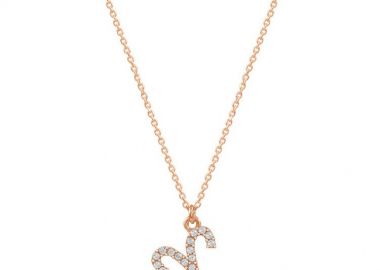 Κολιέ Από Ασήμι 925 Ροζ Επιχρυσωμένο Με Το Ζώδιο Του Κριού EX16511 - AMOR AMOR - 