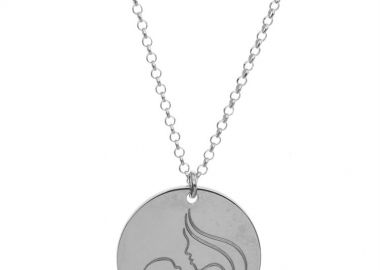 Κολιέ από ασήμι με την μαμά και το παιδί στην αγκαλία της -  - 