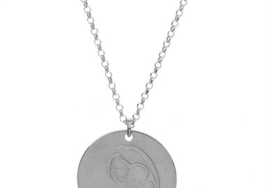 Κολιέ από ασήμι με την μαμά και το παιδί στην αγκαλία της -  - 