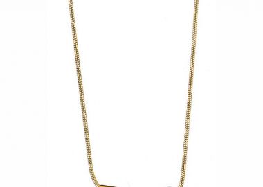 Κολίε Από Ατσάλι Επιχρυσωμένο 24Κ AS12908 - AMOR AMOR - 