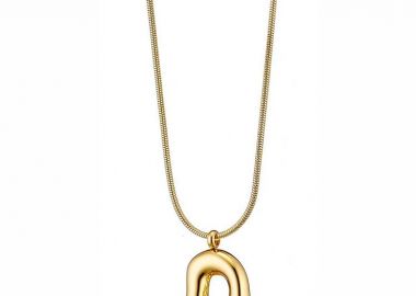 Κολίε Από Ατσάλι Επιχρυσωμένο 24Κ AS12914 - AMOR AMOR - 