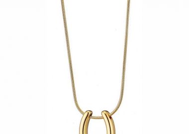 Κολίε Από Ατσάλι Επιχρυσωμένο 24Κ AS12924 - AMOR AMOR - 