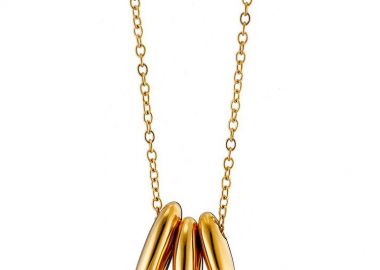 Κολίε Από Ατσάλι Επιχρυσωμένο 24Κ AS13632 - AMOR AMOR - 