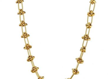 Κολίε Από Ατσάλι Επιχρυσωμένο 24Κ AS13681 - AMOR AMOR - 