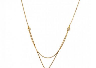 Κολίε Από Ατσάλι Επιχρυσωμένο 24Κ AS13784 - AMOR AMOR - 