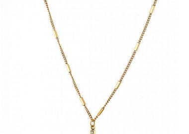 Κολίε Από Ατσάλι Επιχρυσωμένο 24Κ AS13798 - AMOR AMOR - 