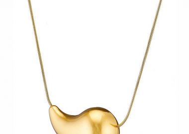 Κολίε Από Ατσάλι Επιχρυσωμένο 24Κ Chunky Drops AS12928 - AMOR AMOR - 