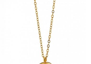 Κολίε Από Ατσάλι Επιχρυσωμένο 24Κ Με Φίλντισι AS13814 - AMOR AMOR - 