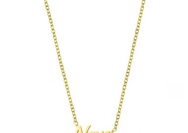 Κολίε Από Ατσάλι Επιχρυσωμένο 24Κ Νονά MI13595 - AMOR AMOR - 