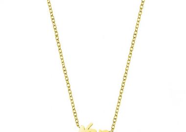 Κολίε Από Ατσάλι Επιχρυσωμένο 24Κ Νονά MI13601 - AMOR AMOR - 