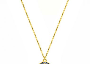 Κολιέ Από Ατσάλι Και Ορείχαλκο Επιχρυσωμένο 24Κ Με Ματάκι AA12702 - AMOR AMOR - 