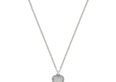 Κολιέ Από Ατσάλι Καρδιά Με Ζιργκόν MI12827 - AMOR AMOR - 