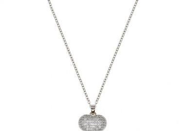 Κολιέ Από Ατσάλι Καρδιά Με Ζιργκόν MI12829 - AMOR AMOR - 