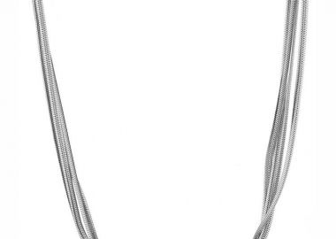 Κολίε Από Ατσάλι Με Αλυσίδες Και Κύλινδρο AS12940 - AMOR AMOR - 