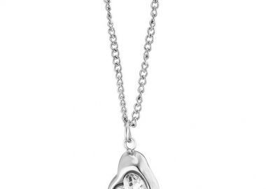 Κολίε Από Ατσάλι Με Καρδιά AS13628 - AMOR AMOR - 