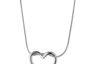 Κολίε Από Ατσάλι Με Καρδιά AS13668 - AMOR AMOR - 